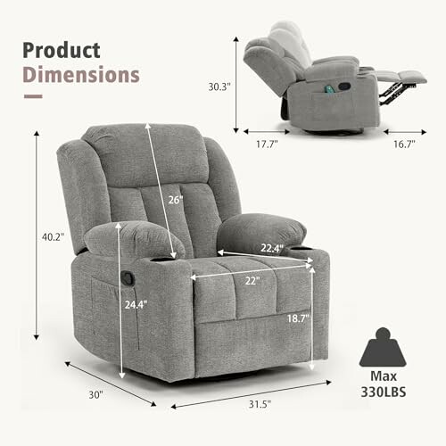 Ketaiyou Rocker Recliner Chair